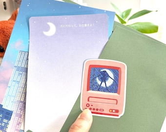 Moon Mail Club, November, monthly art print and sticker snail mail, handmade stationery