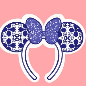 Talavera Mouse Ears Sticker | Hand Drawn Hispanic Culture Planner Accessory