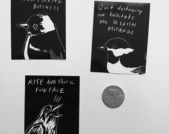 The birds are singing (3 piece sticker pack)