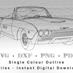 Puede incluir: Un dibujo en blanco y negro de una línea de un coche clásico convertible. El coche tiene un capó largo, un extremo delantero redondeado y un parabrisas grande. El coche está dibujado en un estilo simple y minimalista.