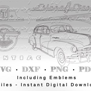 Pontiac 1948 avec une séquence d'argent série - Incl. Emblèmes