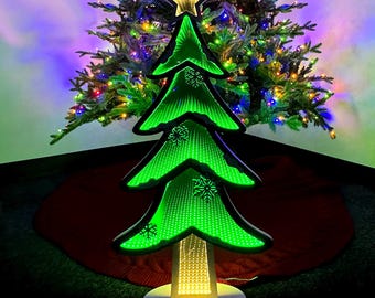 Elumina Decor Luce A Specchio Infinito Babbo Natale – LED Alimentazione USB, 40,6x61 Cm, Decorazione Natalizia 3D Per Interni