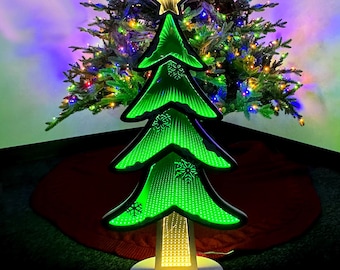 Elumina Decor Luce A Specchio Infinito Babbo Natale – LED Alimentazione USB, 40,6x61 Cm, Decorazione Natalizia 3D Per Interni