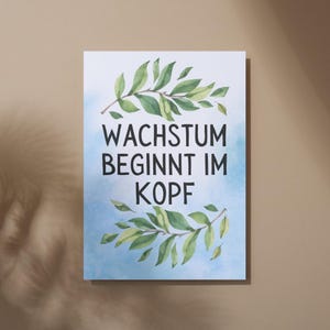 La crescita inizia nella mente - poster su carta opaca | Affermazioni positive | Salute mentale | saggezza