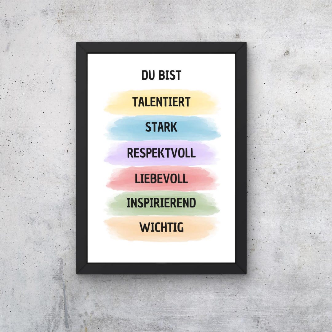 You Are... Poster | Mental Health Download | Positive Affirmation ...