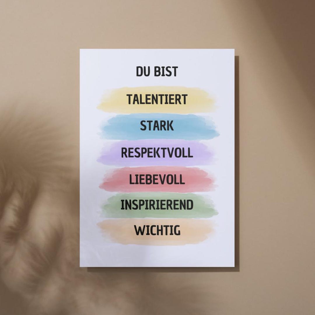 You Are... Poster | Mental Health Download | Positive Affirmation ...