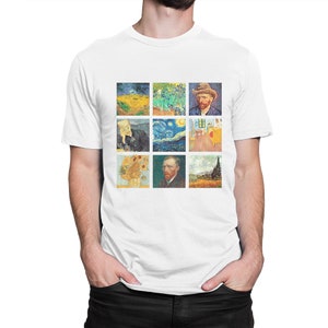 Vincent van Gogh Art Paintings T-Shirt, Men&#39;s and Women&#39;s Sizes