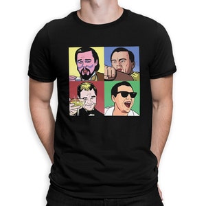 Leonardo DiCaprio Meme Faces T-Shirt, Men&#39;s and Women&#39;s Sizes (LEO-34722)