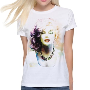 Marilyn Monroe With Red Bandana Classic Basic Crew Neck