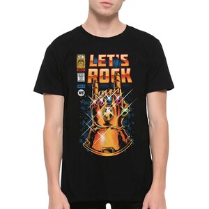 Thanos Infinity War Let&#39;s Rock T-Shirt, Men&#39;s Women&#39;s Sizes (THA-64541)