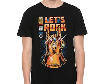 Thanos Infinity War Let&#39;s Rock T-Shirt, Men&#39;s Women&#39;s Sizes (THA-64541)
