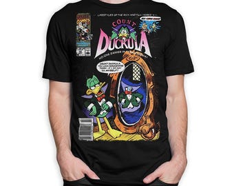 Count Duckula Art T-Shirt, Men&#39;s and Women&#39;s Sizes (DUC-21140)