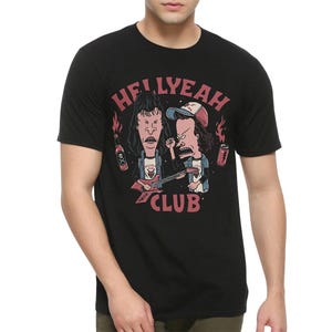 T-shirt Beavis and Butt-Head Hell Yeah Club, heren- en damesmaten (BAB-52111)
