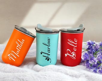 Personalized 10oz Stainless Steel Tumbler, Custom Name Gift For Bridesmaid