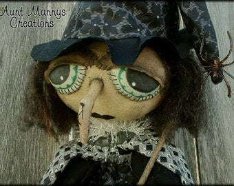 Primitive Folk Art Halloween Witch Doll Door Greeter Hanger ePattern