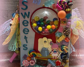 Handmade Sweets Journal #2 With Gumball Machine & Candy Cover!  So deliciously decorated!