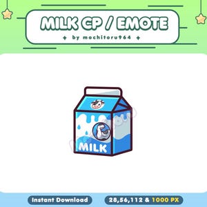 Pontos do canal | Leite | Emotes | Leite de vaca | Emotes do YouTube | Emotes do Discord | Kawaii | Chibi | Emotes Kawaii | Hidratar