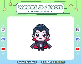 May include: A cartoon vampire with a red cape and a black suit. The vampire has a small, white, and red bow tie. The vampire has a friendly expression and is smiling. The vampire is a digital illustration.