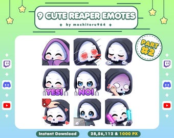 Lindos gestos de la Parca / 9 gestos de la Parca, parte 2 / Gesto de Twitch / Gestos de calavera / Halloween / Gestos espeluznantes / Lindo gesto de la Parca / Discord / Youtube