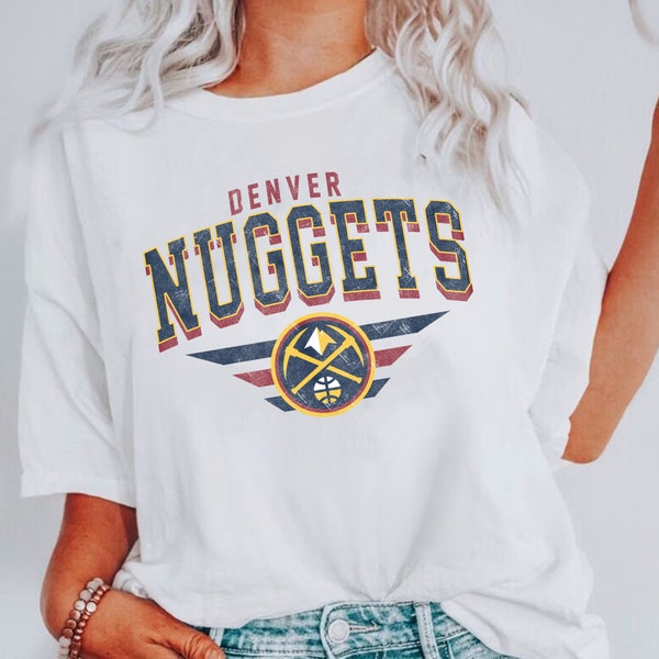 Denver Basketball Vintage Shirt, Nuggets 90s Basketball Graphic Tee, Retro For Women And Men Basketball Fan 2609TP