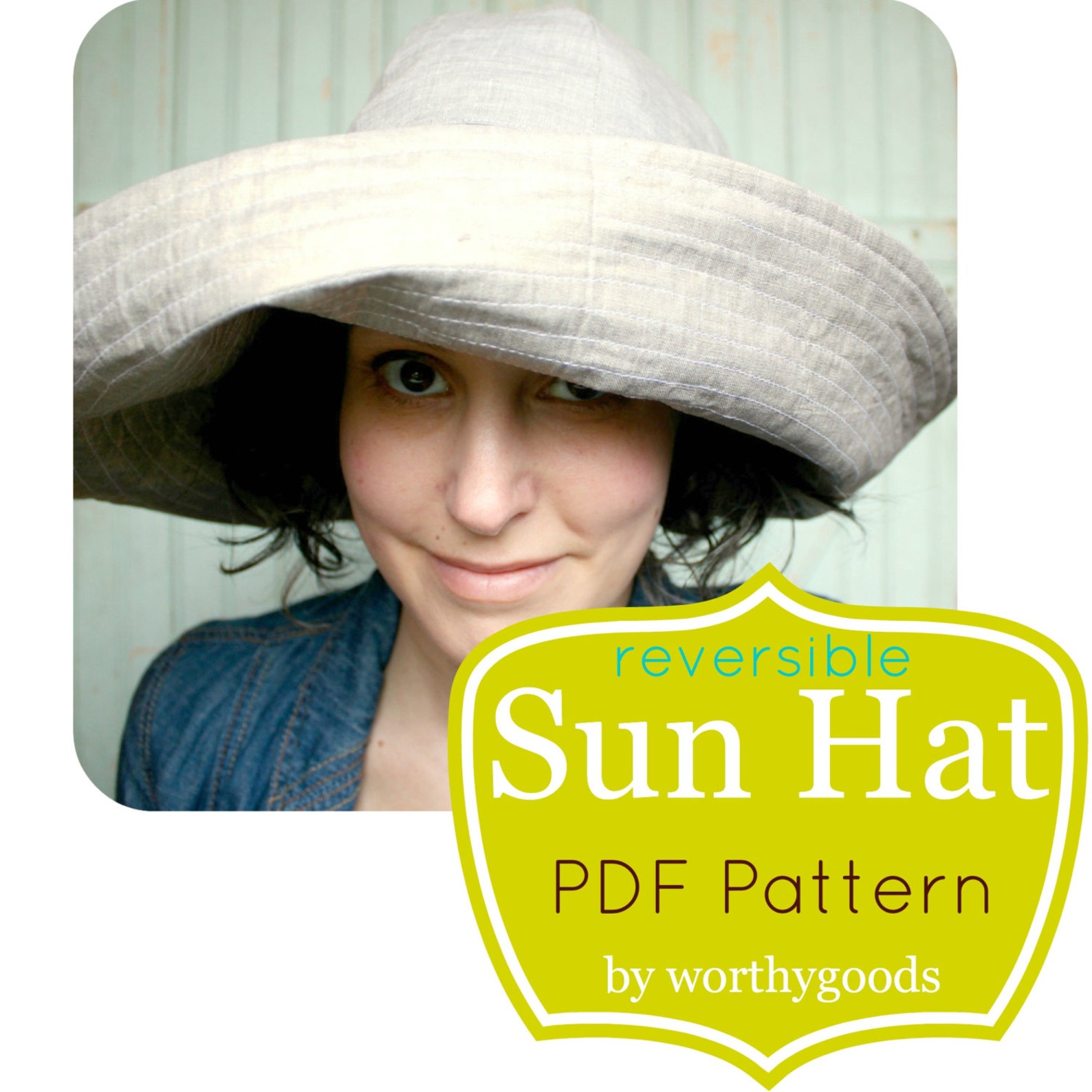 Gardening Hat PDF Pattern Womens Over the Top Quick Sunhat Etsy