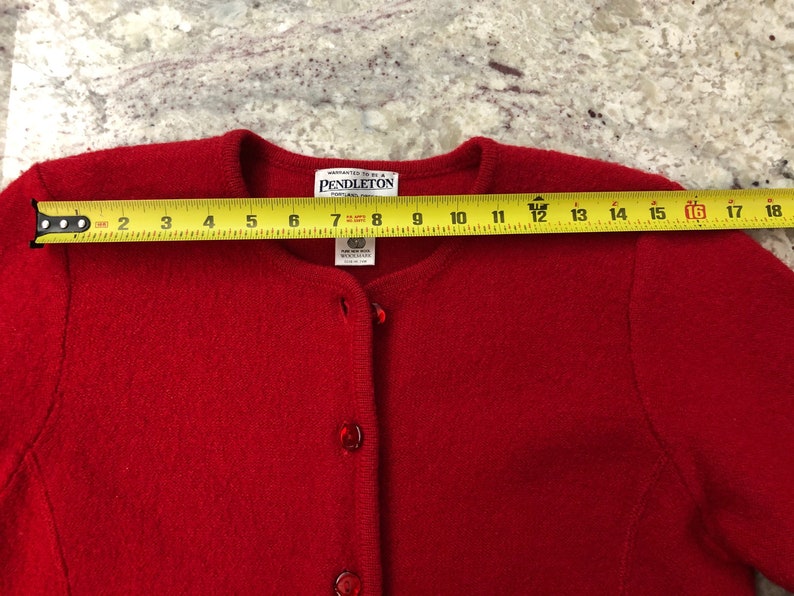Vintage 1990s Pendleton boiled wool red cardigan size SM