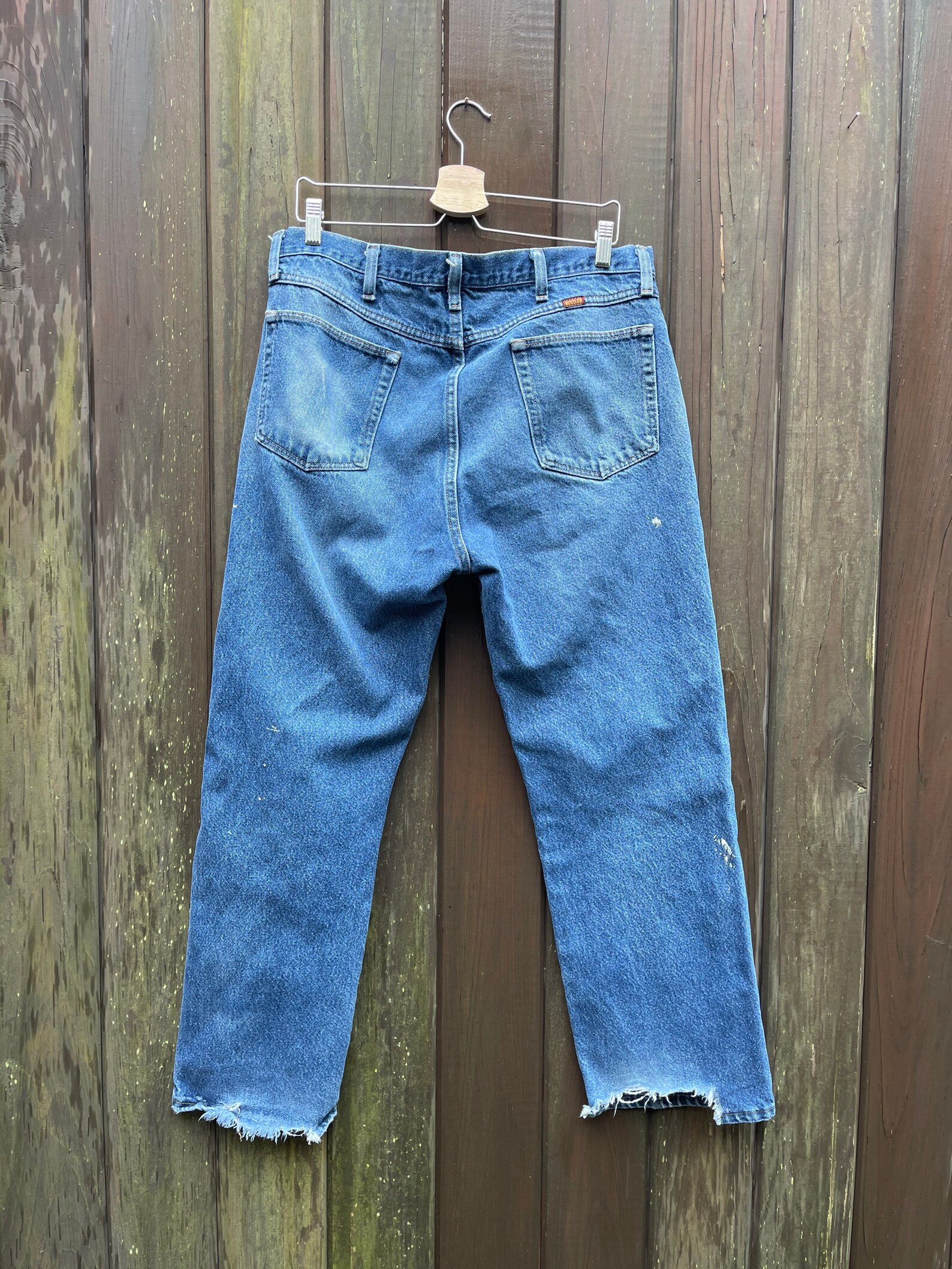 Vintage 80s Rustler by Wrangler jeans. Straight leg. Mildly | Etsy