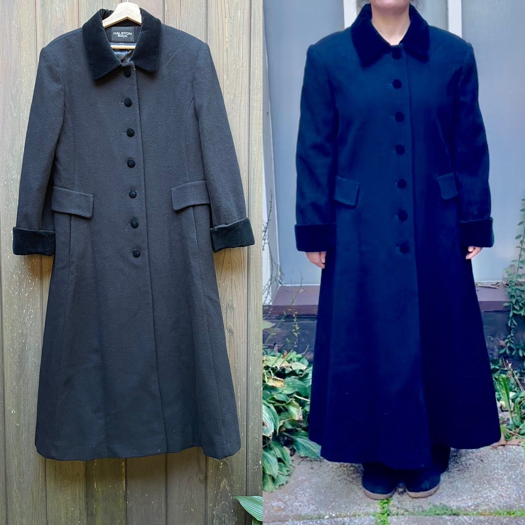 Vintage 90s HALSTON LIFESTYLE Black 