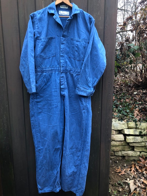 Vintage 90s herringbone Universal coveralls. Corn
