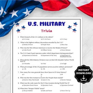 U.S. Military Trivia Quiz, Memorial Day Games for the Office, Memorial ...