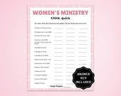 Women's Ministry Game, Bible Trivia Game, Christian Icebreaker Game, Ladies Luncheon Game, Christian Ladies Night,Church Team Building Games