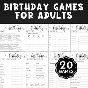 Geburtstagsspiele für Erwachsene, Spiele für Geburtstagsfeiern für Erwachsene, Geburtstagsquiz, Geburtstagsspiele für Sie oder Ihn, Familiengeburtstagsspiele für Erwachsene