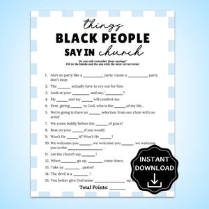 Juego de refranes de la iglesia negra, trivia de la iglesia, juego para romper el hielo cristiano negro, juegos para grupos de jóvenes de la iglesia, fiesta de la iglesia, juegos de trabajo en equipo