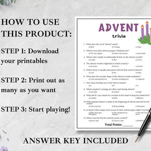 Advent Trivia Game, Nativity Trivia, Christmas Story Quiz, Sunday ...