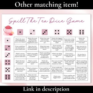 Spill the Tea Game, Tea Party Games Printable, Ladies Luncheon Game ...