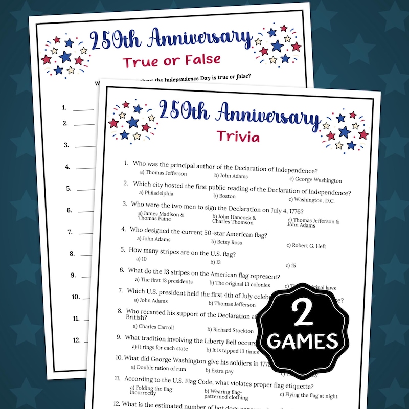 250th Usa Anniversary Games - Etsy