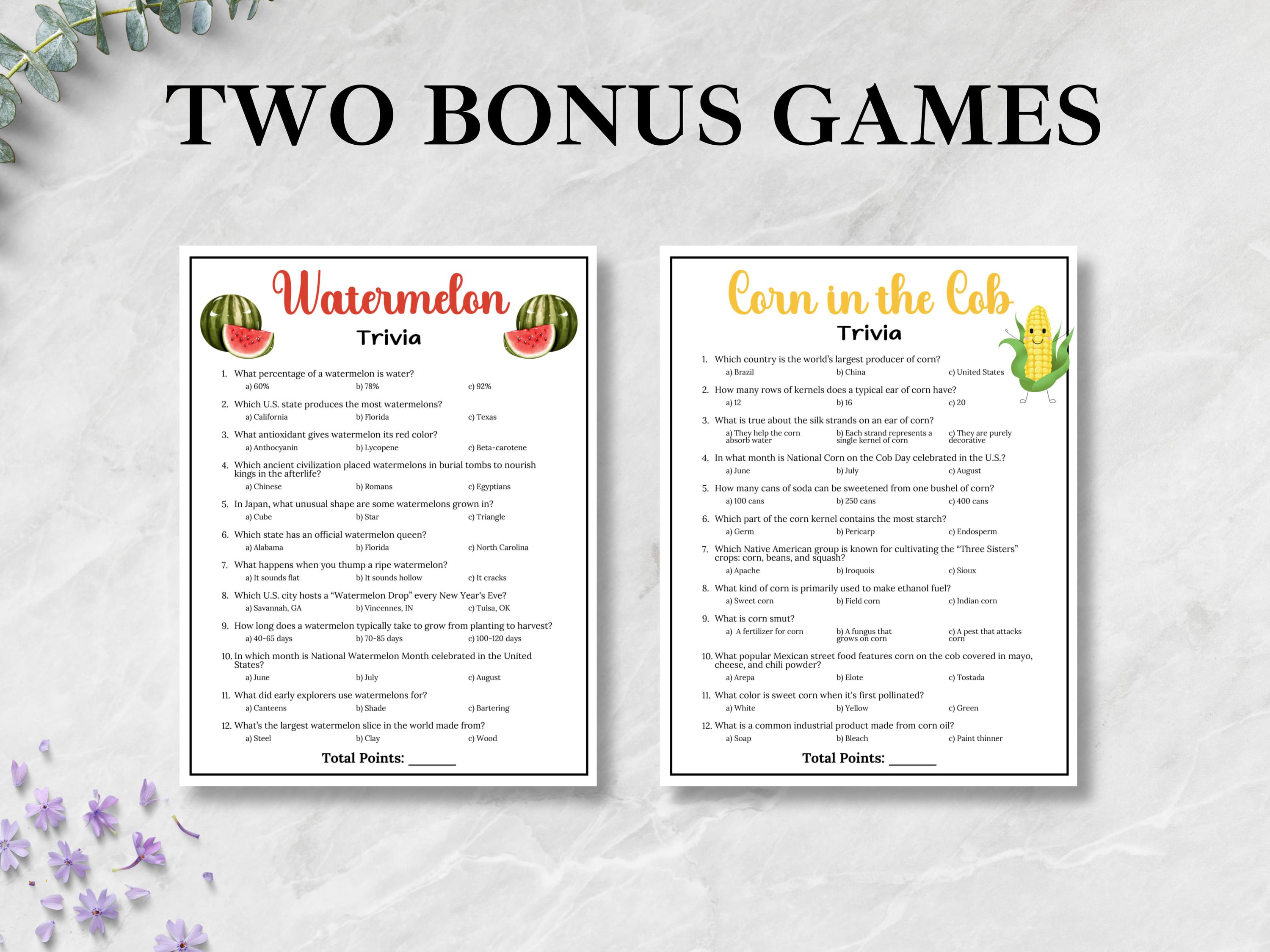 250th Anniversary Games Bundle, 4th of July Games, 250 Years USA Games ...