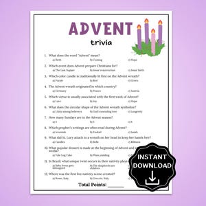 Advent Trivia Game, Nativity Trivia, Christmas Story Quiz, Sunday ...