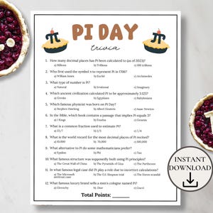 Pi Day Trivia Game, Pi Day Activities for Kids & Adults, Pi Day Party, Fun Pi Day Games,Math Teacher Appreciation Gifts,Classroom Math Games