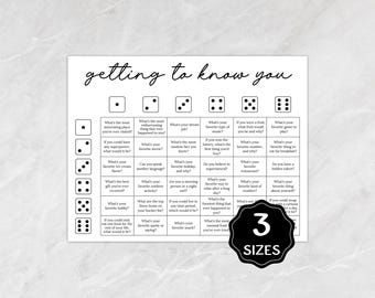 Getting To Know You Printable Game, Dicebreaker Roll and Tell Game, Team Building Game, Get To Know My Team, Office Ice Breaker Game