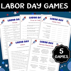 Labor Day Trivia Games, Fun Labor Day Games for Kids & Adults, Labor Day Classroom Activity, Labor Day BBQ Ideas, American Ice Breaker Game