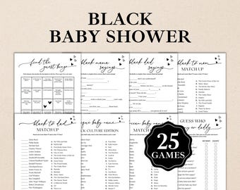 Black Baby Shower Games, Black Mama Sayings, Minimalist African American Baby Shower Activity, Black Culture Games, Black Mom Party Games