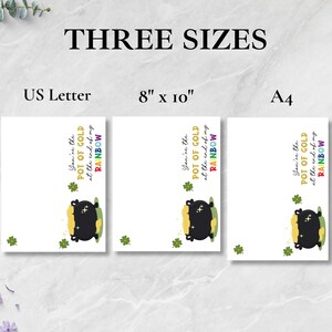 St Patrick's Day Handprint Art, Rainbow Pot of Gold Handprint Keepsake,St Patrick's Day Activity,Daycare Preschool Craft for Kids & Toddlers image 2