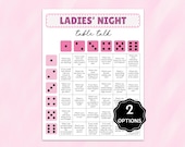 Ladies Night Dice Game, Ladies Night Games Fun, Girls Conversation Starters Printable, Girls Night Game for Adults,Bachelorette Weekend Game