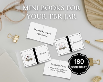 TBR Jar Mini Books Printable, To Be Read Book List, TBR Book Club Reading Challenge, Book Club Gift Ideas, Book Lover Diy,Booktok Girly Gift
