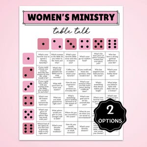 Women&#39;s Ministry Game, Christian Icebreaker Dice Game Printable, Ladies Luncheon Game, Christian Ladies Night, Church Team Building Games