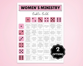 Women's Ministry Game, Christian Icebreaker Dice Game Printable, Ladies Luncheon Game, Christian Ladies Night, Church Team Building Games