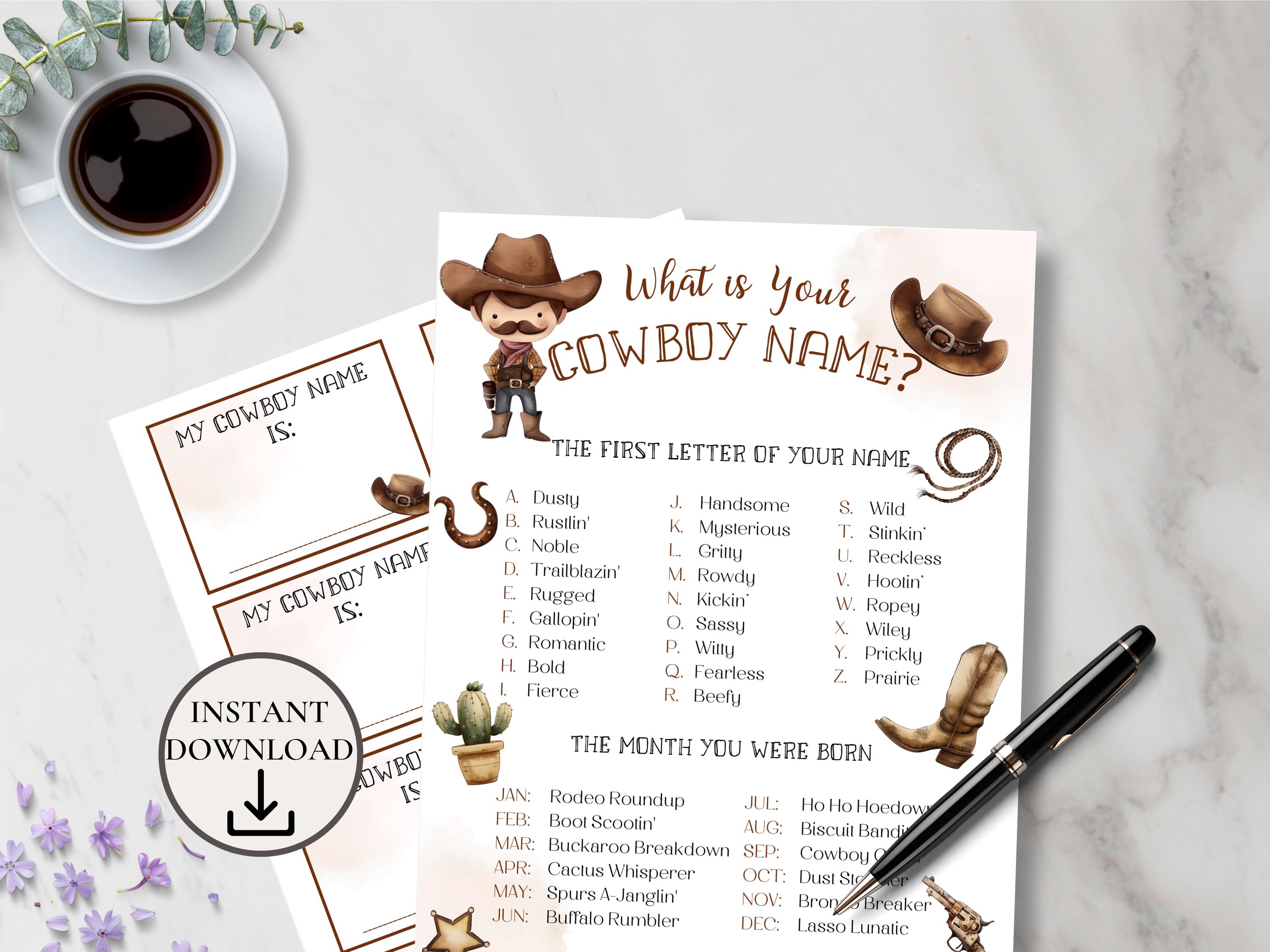 what-s-your-cowboy-name-with-name-tags-cowboy-birthday-party-game