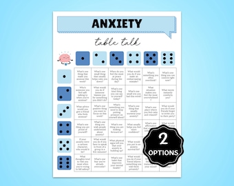 Mental Health Anxiety Dice Game, Mental Health Game for Teens & Adults, Anxiety and Overthinking Group Therapy Game,Mental Wellness Activity