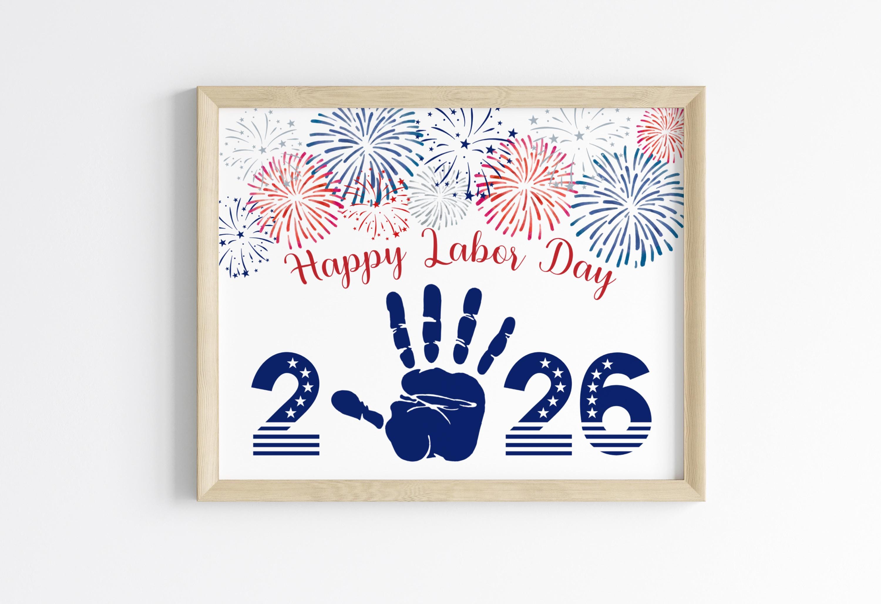 37 Easy & Fun Labor Day Crafts for Kids of All Ages 28 Labor Day 2026 Handprint Art, Labor Day Craft, Daycare or Preschool…